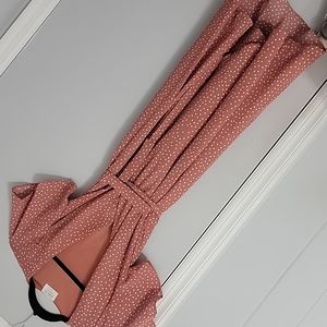Pink polka dot dress